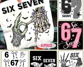 Six Seven 6 7 Meme PNG, Viral TikTok Phrase Funny Saying PNG, Internet Joke Digital Design, Trending Social Media Humor Bundle