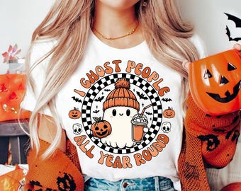 Ghost People Year Round PNG, Cute Ghost PNG, Funny Halloween Design, Ghost PNG, Halloween Shirt Design, Funny Ghost, Halloween png