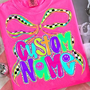 Custom Preppy Mascot PNG with Bow, Neon Letter Mascot PNG, Editable School Mascot PNG, Preppy Team Spirit PNG, Cheer Mascot Design, Mascot Clipart