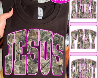 Christian PNG, Coquette Jesus PNG, Pray Amen PNG, Camo Faith Png, Religious Sublimation Design, Trendy Preppy Christian Shirt Png Download