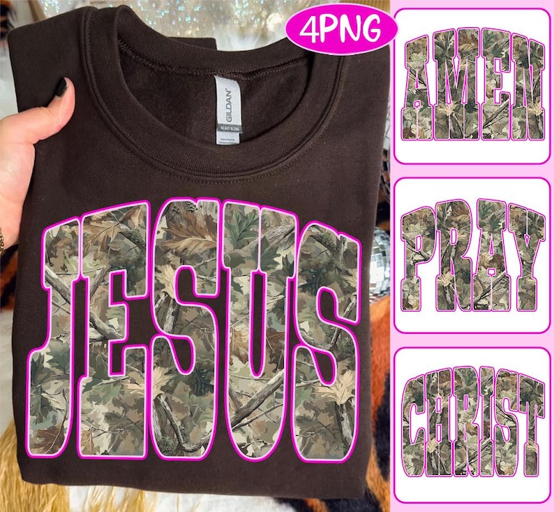 Christian PNG, Coquette Jesus PNG, Pray Amen PNG, Camo Faith Png, Religious Sublimation Design, Trendy Preppy Christian Shirt Png Download