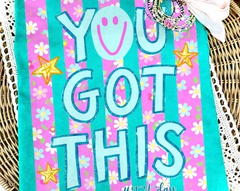 You Got This Daisy PNG, Striped Neon Teacher Design, Cute School Testing Day Graphic, STAAR Testing Coordinator Team Sublimation Digital
