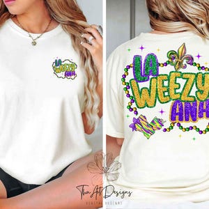 La Weezy Ana Mardi Gras PNG, mardi gras, carte de Mardi Gras en Louisiane, Mardi Gras Bow Coquette Png Sublimation Design Download