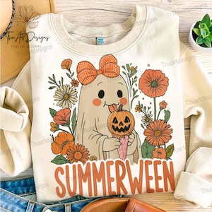 Ghost Summer Halloween PNG, Funny Cocktail Beach Clipart, Vintage Retro Halloween Vibes, Spooky Summer Shirt Sublimation, Cute Fall Design
