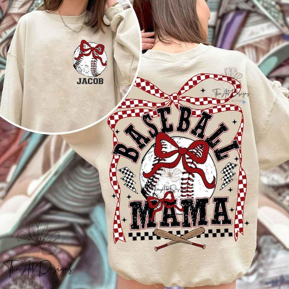 Retro baseball Mama Png Checkered, baseball Mama Png, baseball Coquette Bow Png, baseball Bow Png, Retro baseball Mama Png Sublimation