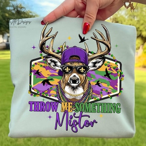 Mardi Gras Buck PNG, Deer Hunting Sublimation Art, Mardi Gras Design, Colorful Hunting Festival Clipart, Mardi Gras Deer PNG Download