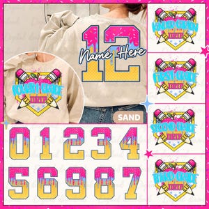 Ice Cream Drip PNG Bundle: Back to School Designs (Digital Download)