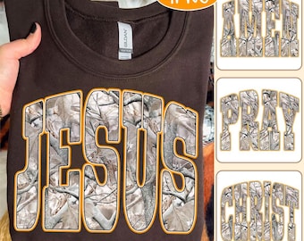 Christian PNG, Coquette Jesus PNG, Camo Faith Png, Pray Amen PNG, Preppy Christian T-Shirt Design, Trendy Jesus Sublimation Digital Download