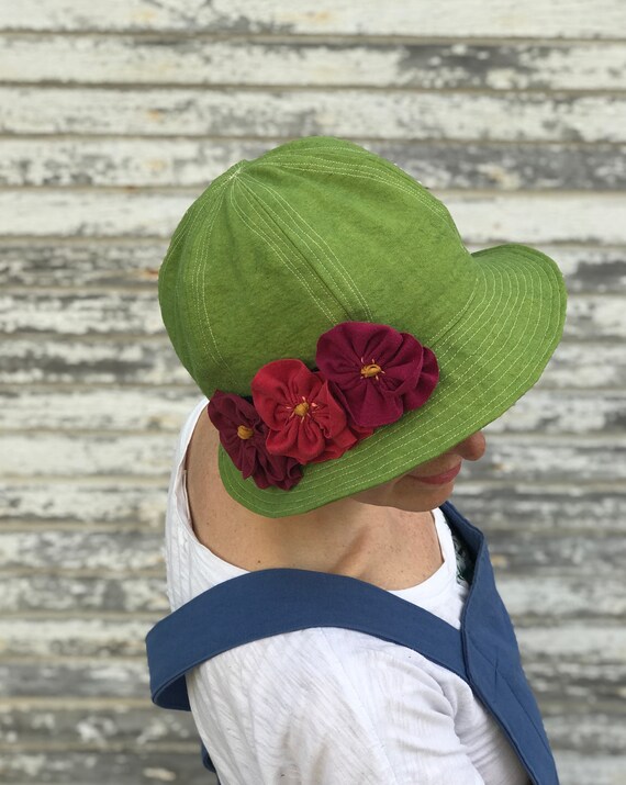 Cotton Canvas Cloche Hat Franny Hand 