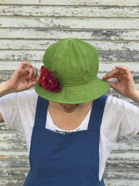 Cotton Canvas Cloche Hat Franny Hand 