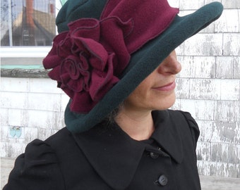 Edwardian Suffragette Hat Wide Brim 