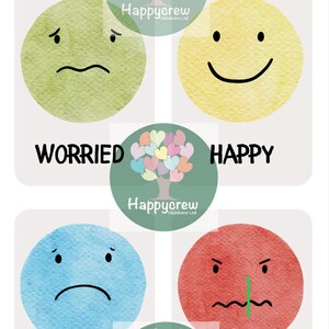 Flashcards de emoções - Primeiros anos - Aprendizagem - Cartões de emoções para impressão para crianças - Sentimentos - Cuidados infantis - Creche - Escola - Professor