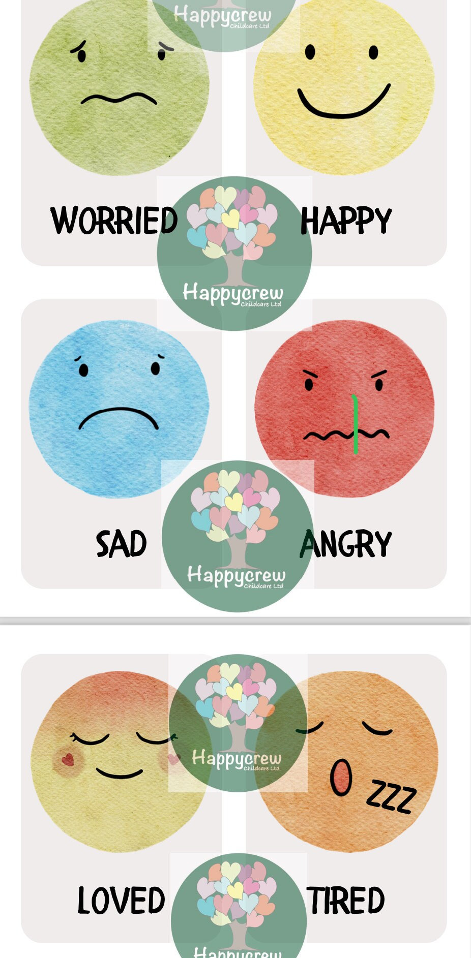 Emotion Flashcards - Early Years - Learning - Printable Emotion Cards for Children - Feelings - Childcare - Childminding - School - Teacher