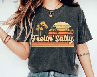 Feelin' Salty Beach Shirt: Retro 70s Summer Vacation Tee