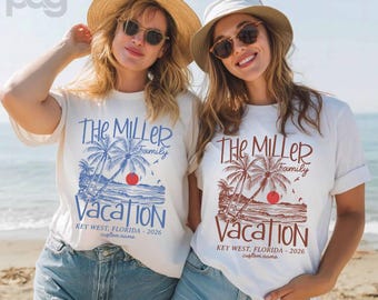 2026 Personalized Family Vacation Shirts: Matching Group T-Shirt, Beach Trip Travel Tee