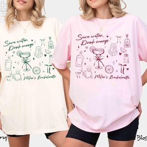 Individuell gestaltetes Margarita Junggesellinnen-T-Shirt: Doodle Junggesellinnenabschied Geschenk