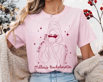 Spa Bachelorette Party Shirt, Girls Gone Mild Slumber Tee, Bridesmaid Gift