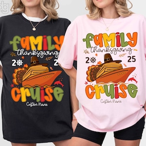 Personalized Thanksgiving Cruise 2025 Shirt: Custom Family Trip Tee