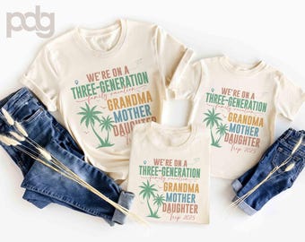 Grandma Mom Daughter Trip Shirt, Matching Family Vacation Shirt, Mother Daughter Trip Tshirt, Woman Girls Weekend Trip Shirt