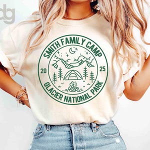 T-shirt personnalisé Camping familial 2025 : t-shirt personnalisé Happy Camper