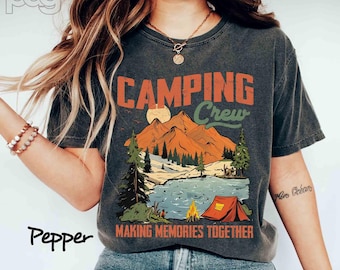Camiseta de equipo de campamento, camiseta para viaje de campamento familiar
