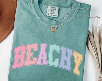 Beachy Comfort Colors Shirt: Mermaid Summer Vacation Matching Tee