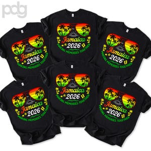 Jamaica 2026 Family Trip Shirts: Retro Vacation Matching Tees, Making Memories Together