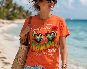 Custom Jamaica Girls Trip Shirts, Matching Family Travel Crew, Girl Vacation Matching Tee
