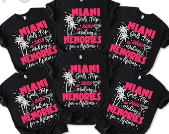 Spersonalizowana koszulka z napisem „Miami Girls Trip 2026”: pasująca do rodzinnego wypoczynku
