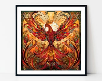 The Phoenix. Giclée print 30x30cm