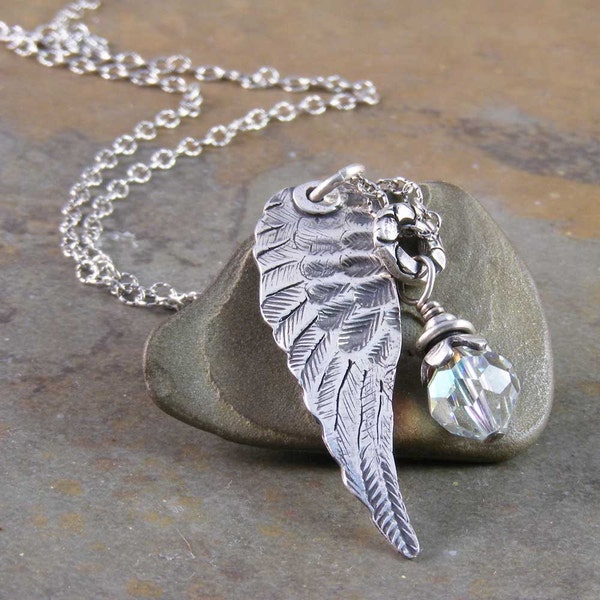 Brave Girl Wing Handcrafted Sterling Silver Necklace