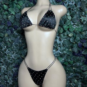 Klassische Strass Dreieck Microkini exotische Stripper Tanzkleidung