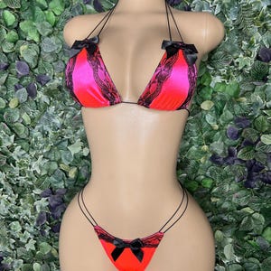 Babydoll vintage satin lace lingerie microkini.