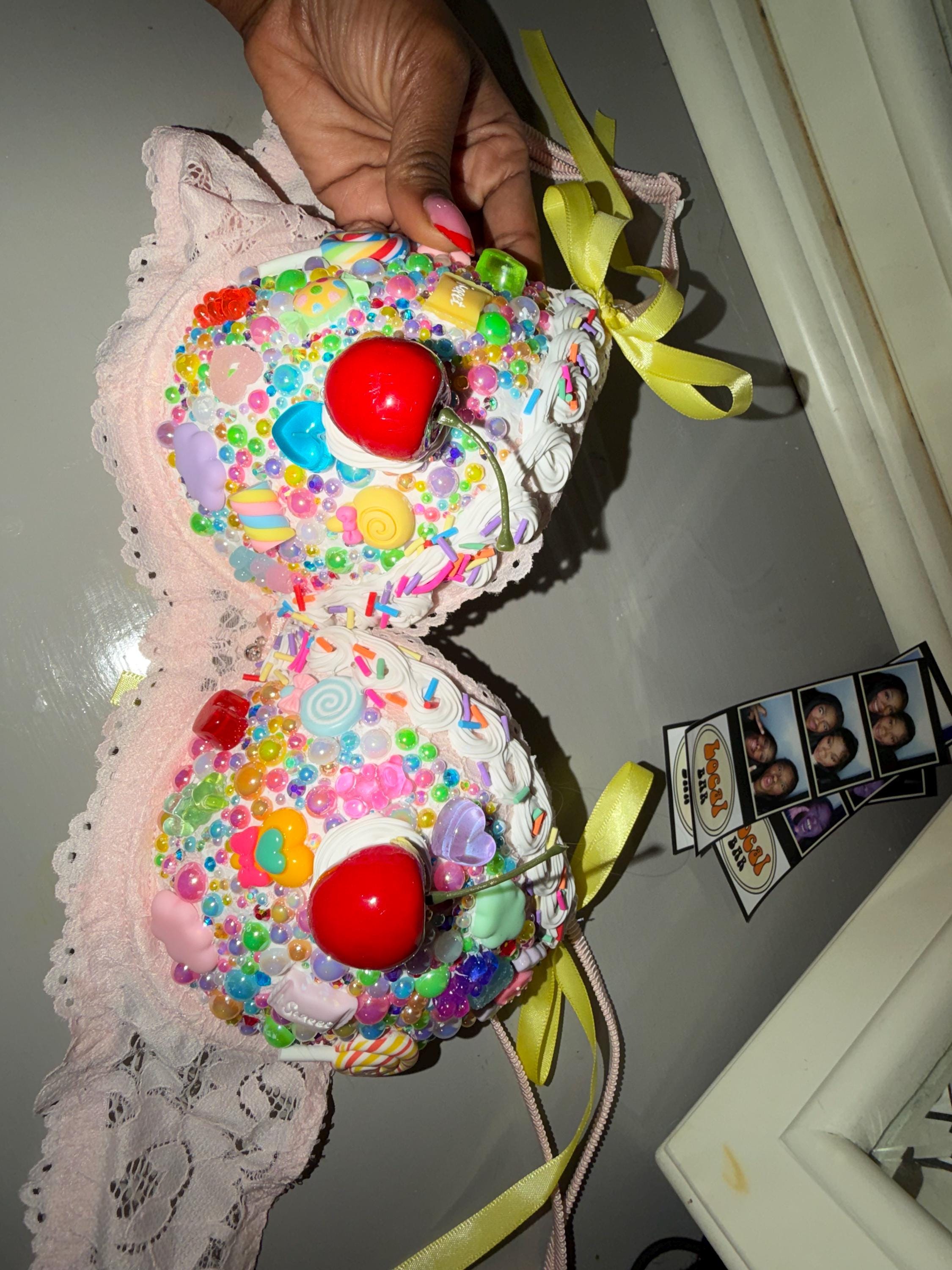 Birthday Cake Candy Rave Push up Bra - Etsy
