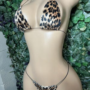 Leopard print exotic dancer wear microkini