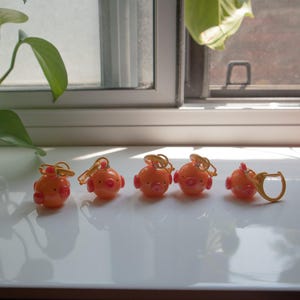 Orange Fish Polymer Clay Charm Keychain