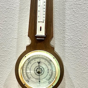 Vintage Springfield Banjo-Style Weather Station. Temperature. Barometer. Humidity. Free Shipping!