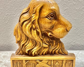 Single Vintage Wooden Irish Setter Bookend. Pheasant. Man Cave. Bookshelf Decor. Shipping Included!