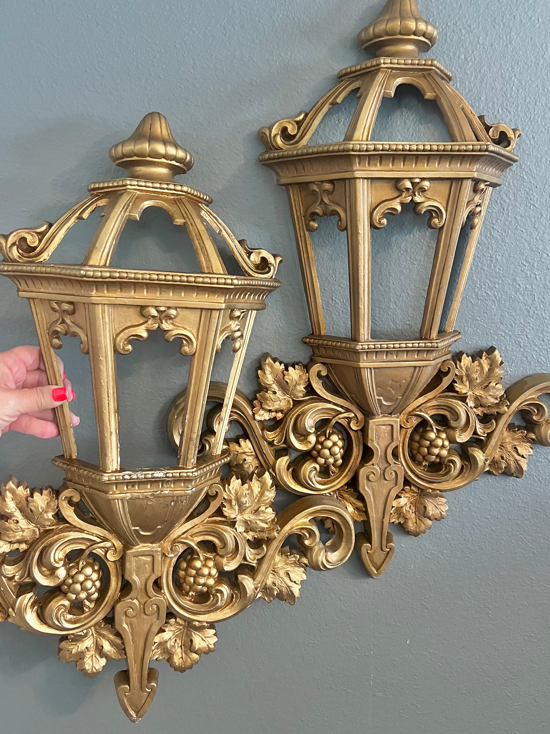 Oriental Furniture 34.25 in. H x 24 in. W 8-Pair Gold