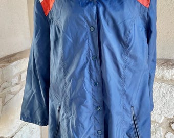 Women's Vintage 80's U.S. Navy Creighton Zip up Windbreaker Jacket