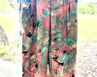 Vintage Tobria Floral Pleated Pants: Size 8, 28" Waist
