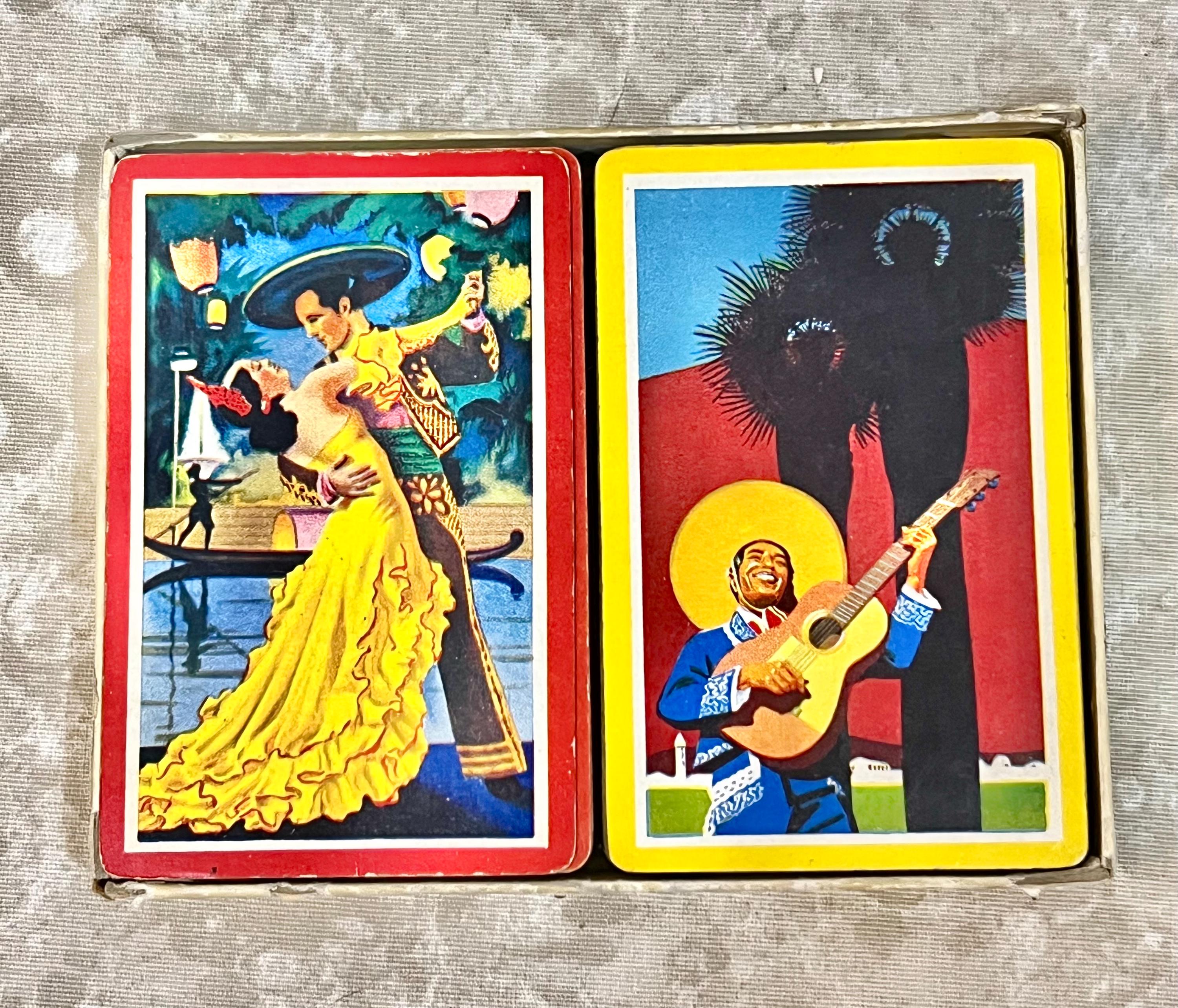 Vintage Arrco Mexican Playing Cards: Dancing Couple & Mariachi