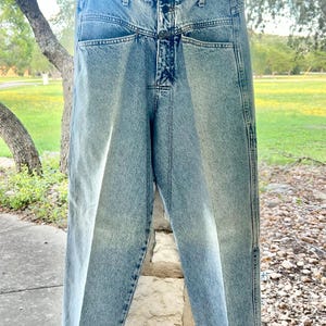 Vintage Stonewashed Marithe & Francois Girbaud Denim Jeans. 5 Pockets. Zipper. 2 Buttons. Free Shipping!