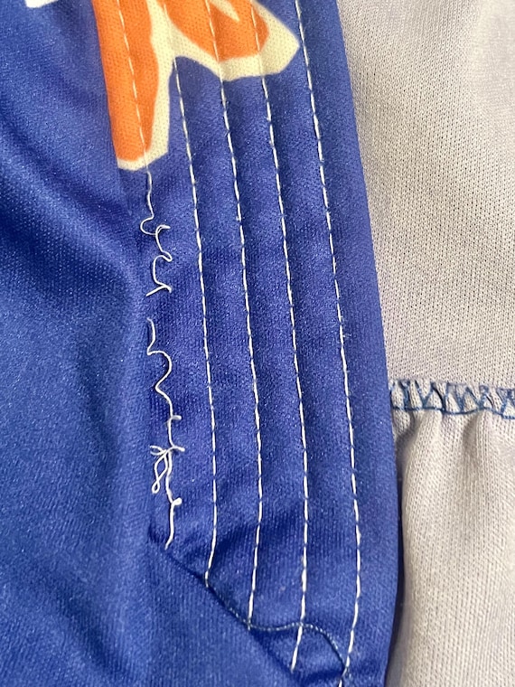 Vintage Floral Housedress: Blue Granada Zipper Lo… - image 10