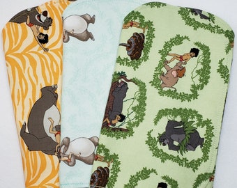 It's a Jungle Out There | Set of 3 Contoured Burp Cloths