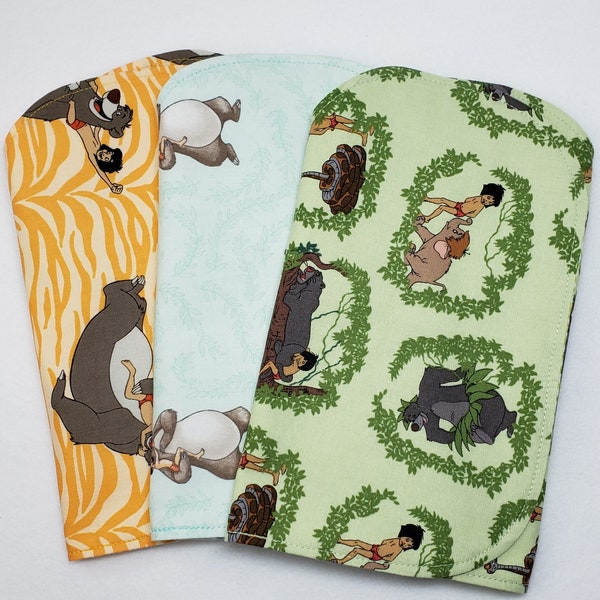 It's a Jungle Out There | Set of 3 Contoured Burp Cloths