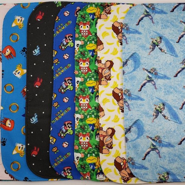 DISCOUNTED & DISCONTINUED Game Time | Contoured Burp Cloth