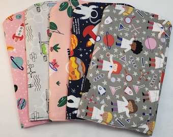 Smart Girls Rule! | Set of 5 Contoured Burp Cloths