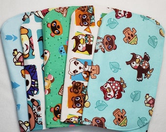 Critter Island | Set of 5 Contoured Burp Cloths