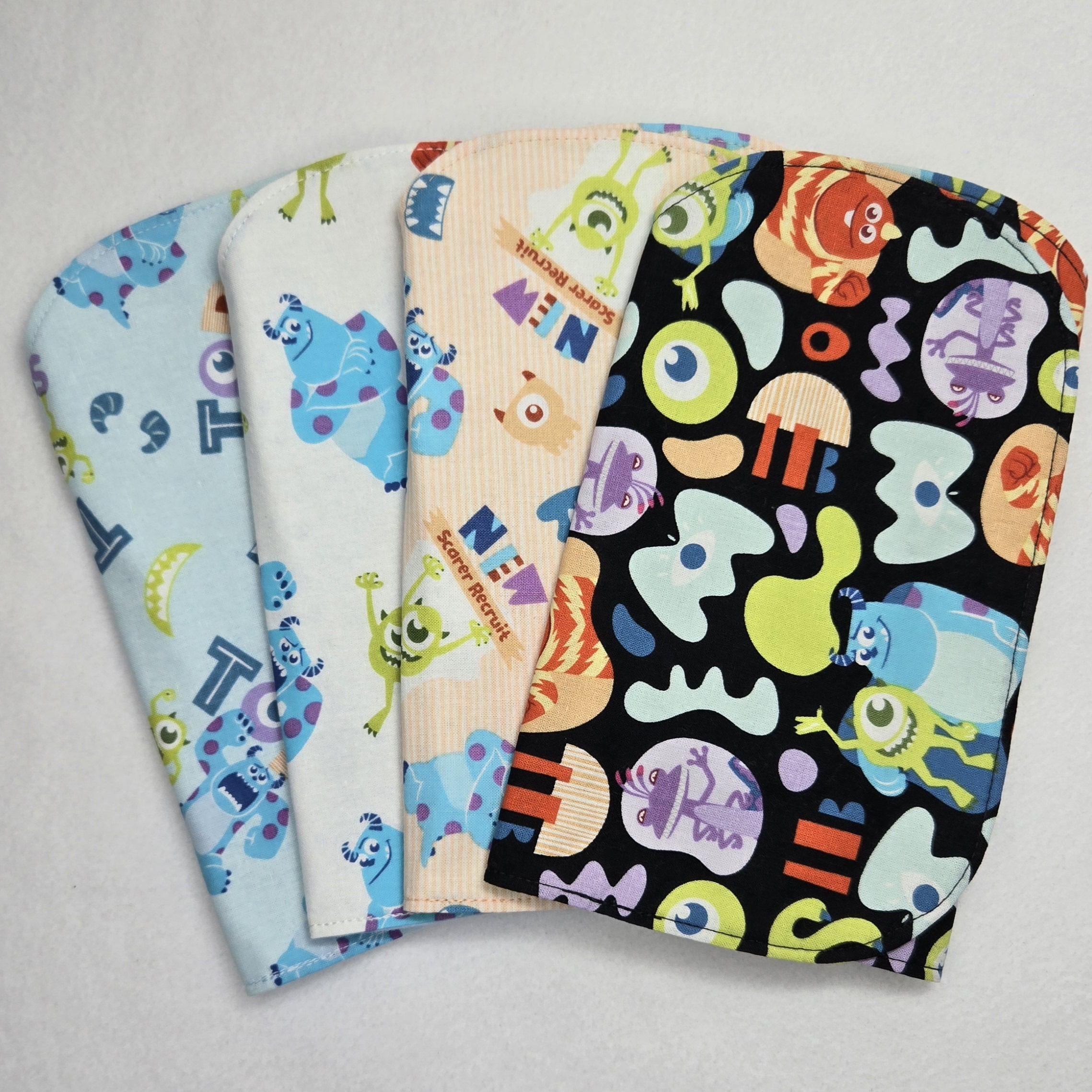 Laugh Factory | Set of 4 Contoured Cotton Burp Cloths